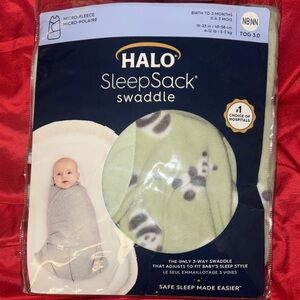 Halo SleepSack Swaddle in Light Green and Gray Newborn up to 3 months old